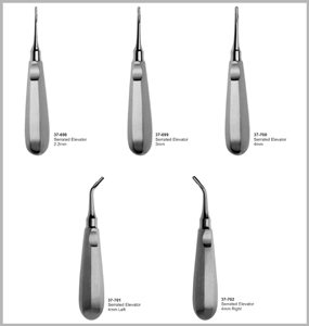 Atraumatic Extraction Serrated Tip Elevators